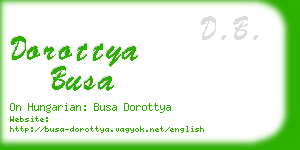 dorottya busa business card